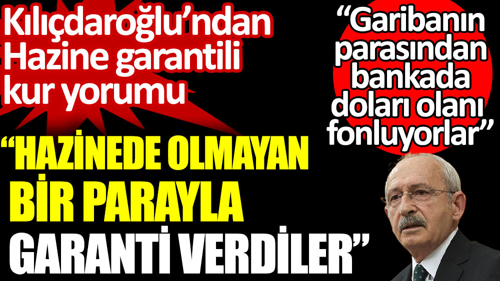 Son dakika... CHP Lideri Kemal Kılıçdaroğlu: Hazineyle kumar olmaz