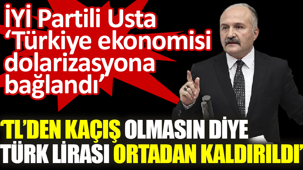 İYİ Partili Erhan Usta ‘TL’den kaçış olmasın diye Türk lirası ortadan kaldırıldı’