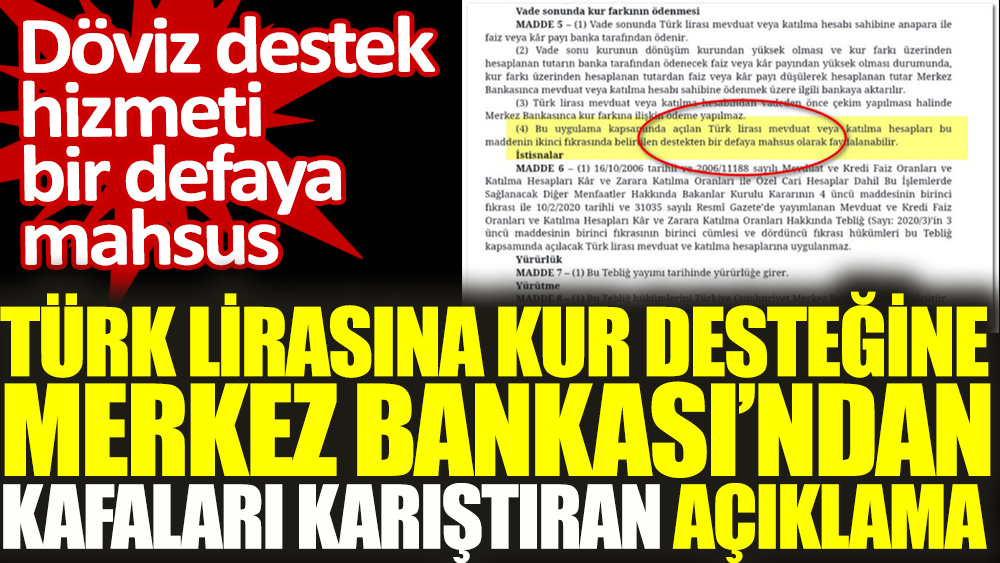 Son dakika... Türk lirasına kur desteğine Merkez Bankası’ndan kafaları karıştıran açıklama