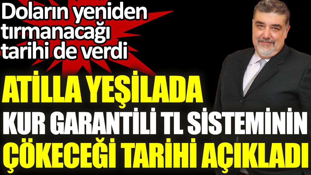 Ekonomist Atilla Yeşilada kur garantili TL sisteminin çökeceğini iddia etti