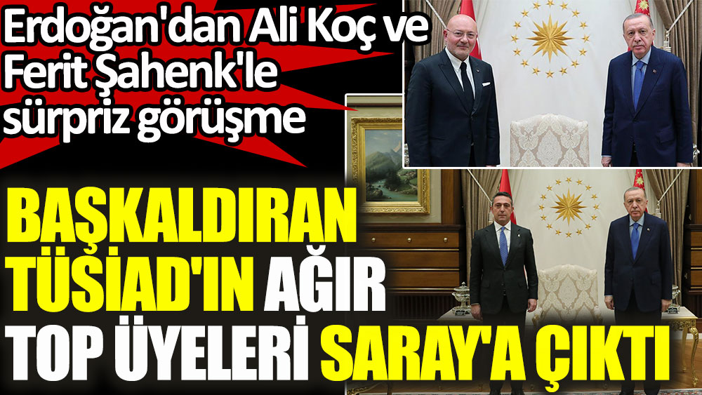 Başkaldıran TÜSİAD'ın ağır top üyeleri Saray'a çıktı! Erdoğan'dan Ali Koç ve Ferit Şahenk'le sürpriz görüşme