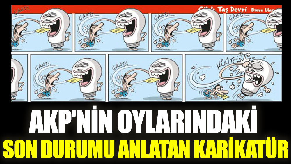 AKP'nin oylarındaki son durumu anlatan karikatür