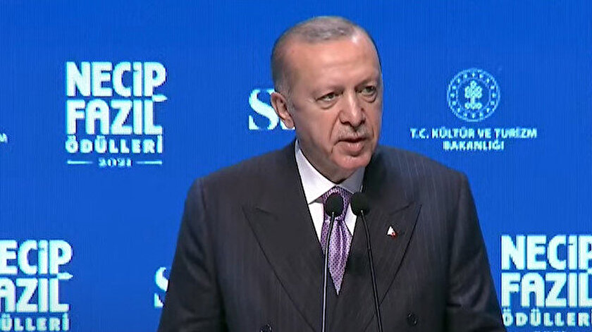 Cumhurbaşkanı Erdoğan, Necip Fazıl Ödülleri'nde konuştu