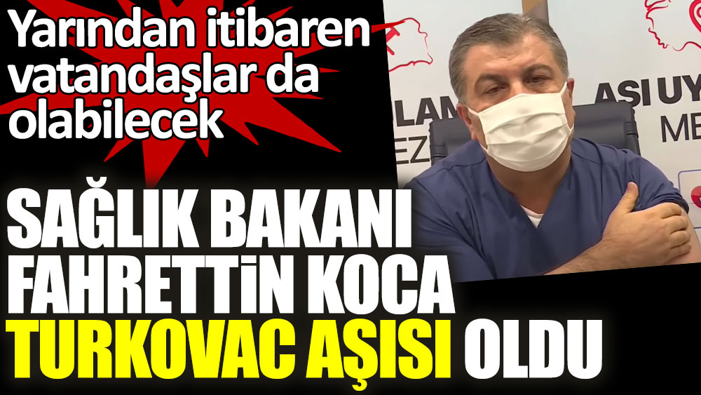 Son dakika... Sağlık Bakanı Fahrettin Koca canlı yayında yerli Türkovac aşısı yaptırdı