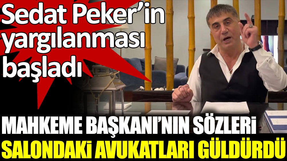 Sedat Peker’in yargılanması başladı. Mahkeme Başkanı'nın sözleri salondaki avukatları güldürdü