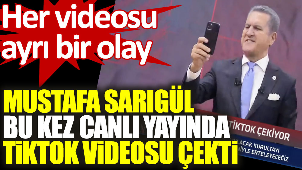 Mustafa Sarıgül canlı yayında tiktok videosu çekti!