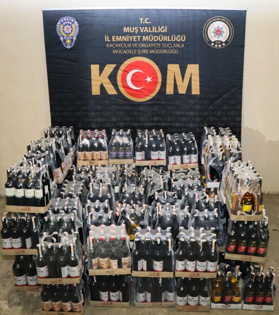 Muş’ta 2 bin 658 adet kaçak içki yakalandı