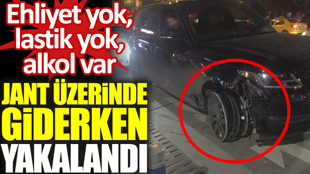 İzmir'de alkollü ve ehliyetsiz sürücü jant üzerinde giderken yakalandı