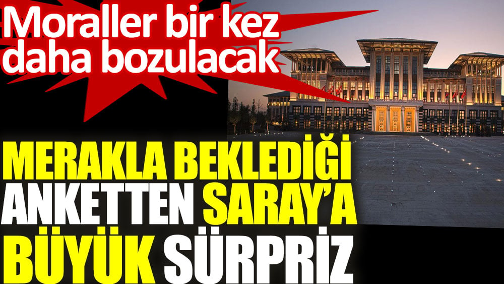 Merakla beklediği anketten Saray'a büyük sürpriz. Saray'da moraller bozulacak