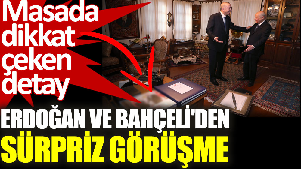 Erdoğan ve Bahçeli görüşmesinde masada dikkat çeken detay