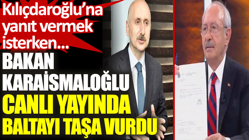 Bakan Karaismailoğlu, Kılıçdaroğlu'nun yayınına bağlandı: Levazım Tüneli niye duruyor diye hesap sorun