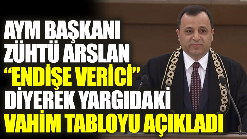 Anayasa Mahkemesi Başkanı Zühtü Arslan 'endişe verici' diyerek yargıdaki vahim tabloyu açıkladı