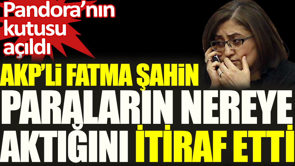 AKP'li Fatma Şahin paraların nereye aktığını tek tek anlattı: Pandora'nın kutusu açıldı