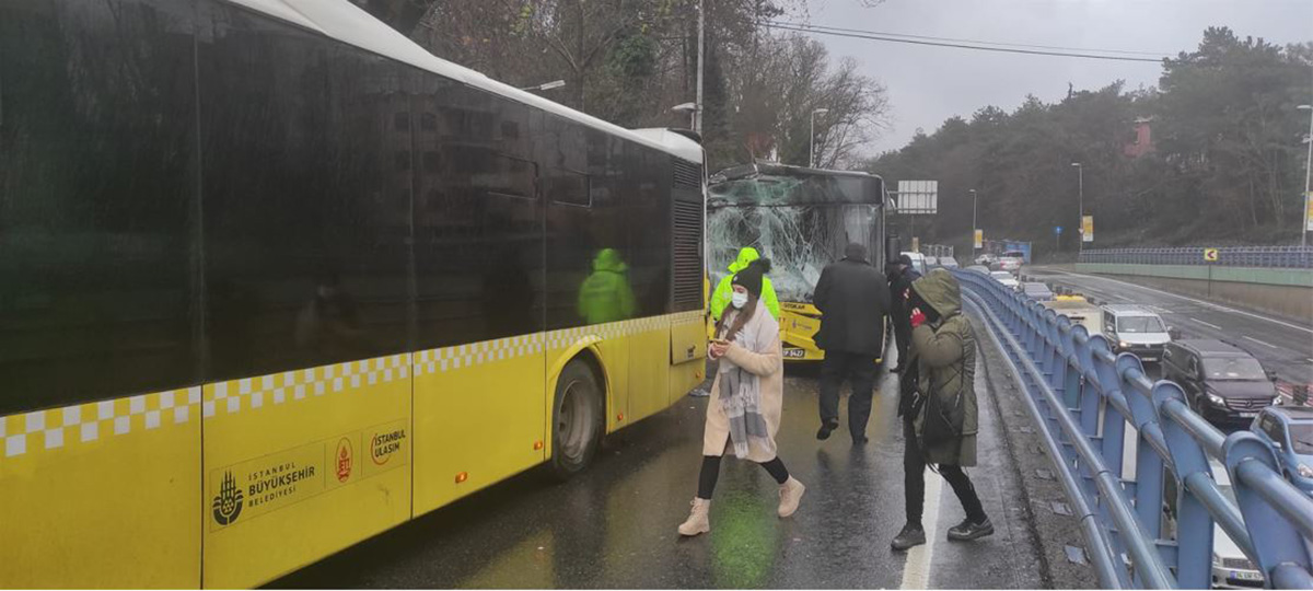 Sarıyer'de İETT otobüsleri çarpıştı! Yaralılar var…