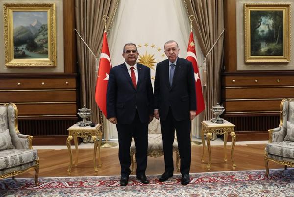 Cumhurbaşkanı Erdoğan, KKTC Başbakanı Sucuoğlu ile görüştü