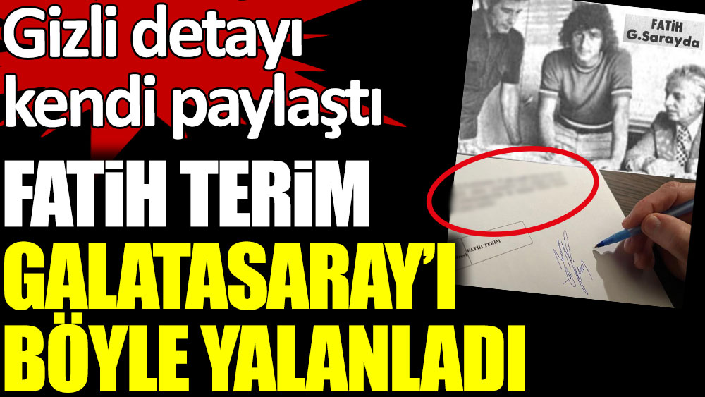 Fatih Terim Galatasaray'ı böyle yalanladı. Gizli detayı kendi paylaştı