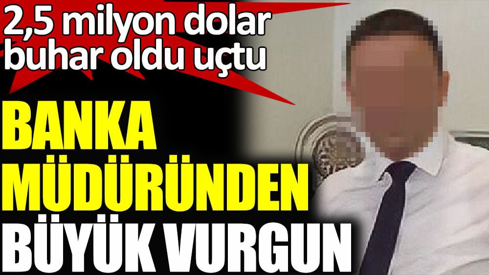 2,5 milyon dolar buhar oldu uçtu! Banka müdüründen dev vurgun