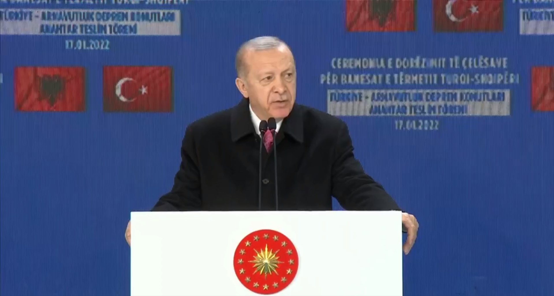 Erdoğan Arnavutluk'ta konuştu