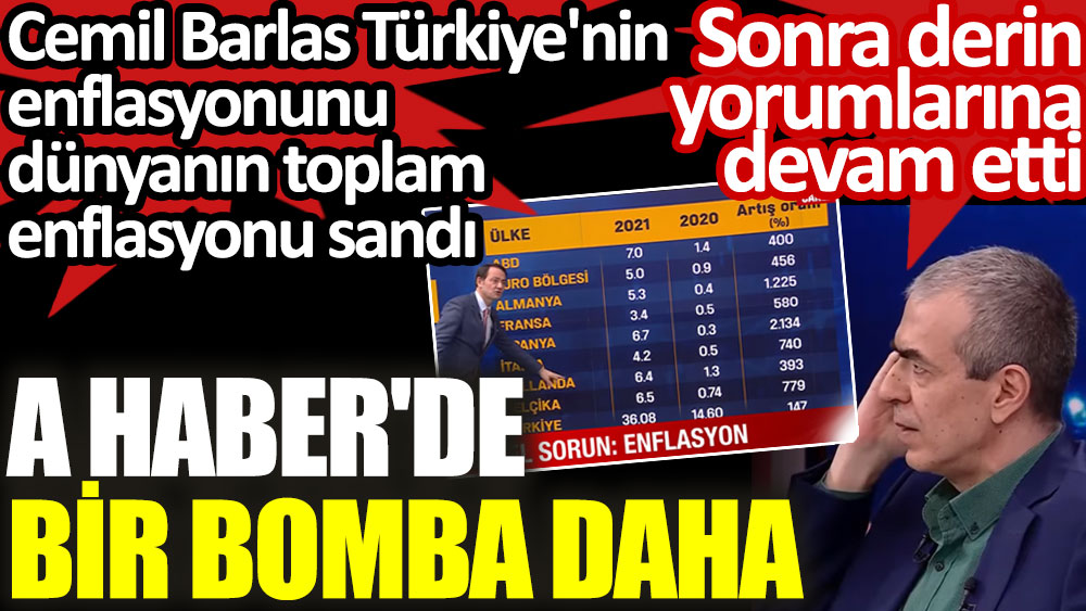 A Haber'de bir bomba daha! Cemil Barlas Türkiye'nin enflasyonunu dünyanın toplam enflasyonu sandı