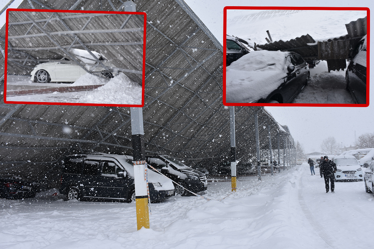 Galericiler Sitesi'nde çatı çöktü! 15 araçta 7 milyonluk hasar...