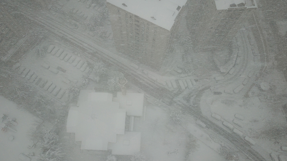 İstanbul’da kar yağışı drone ile görüntülendi