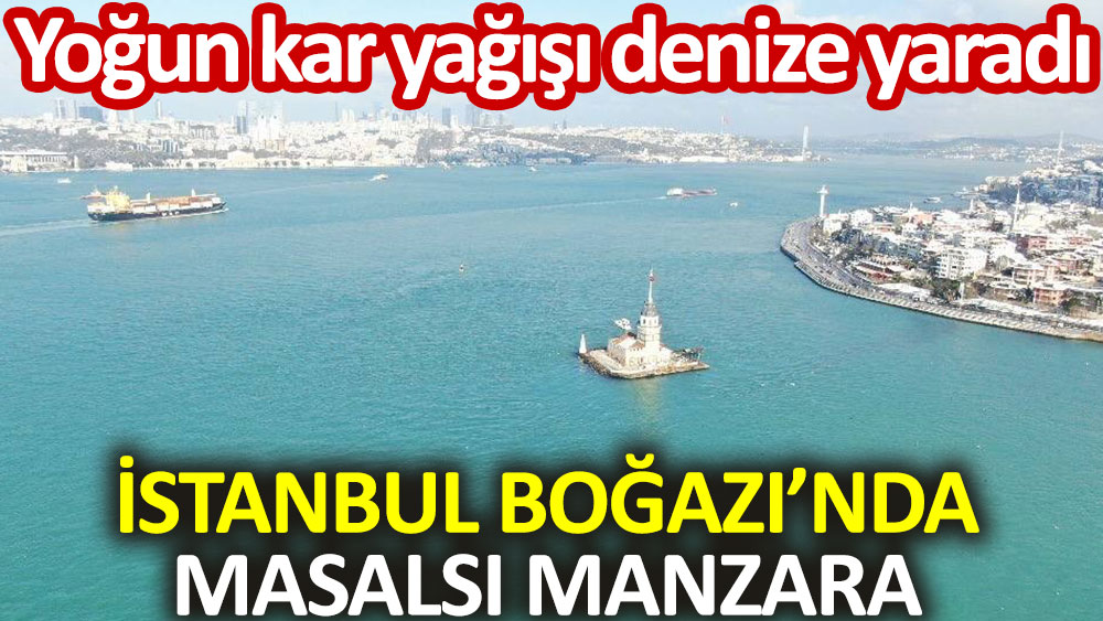 Boğaz turkuaza büründü! İstanbul Boğazı'nda masalsı manzara