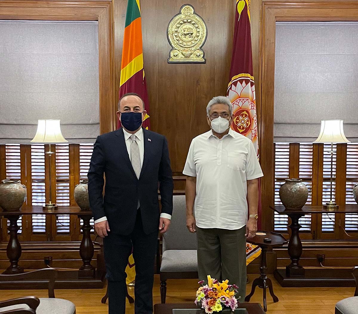 Çavuşoğlu, Sri Lanka Cumhurbaşkanı Rajapaksa ile görüştü