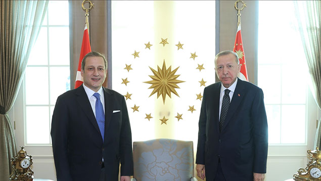 Saray'da Erdoğan'ın sürpriz misafiri