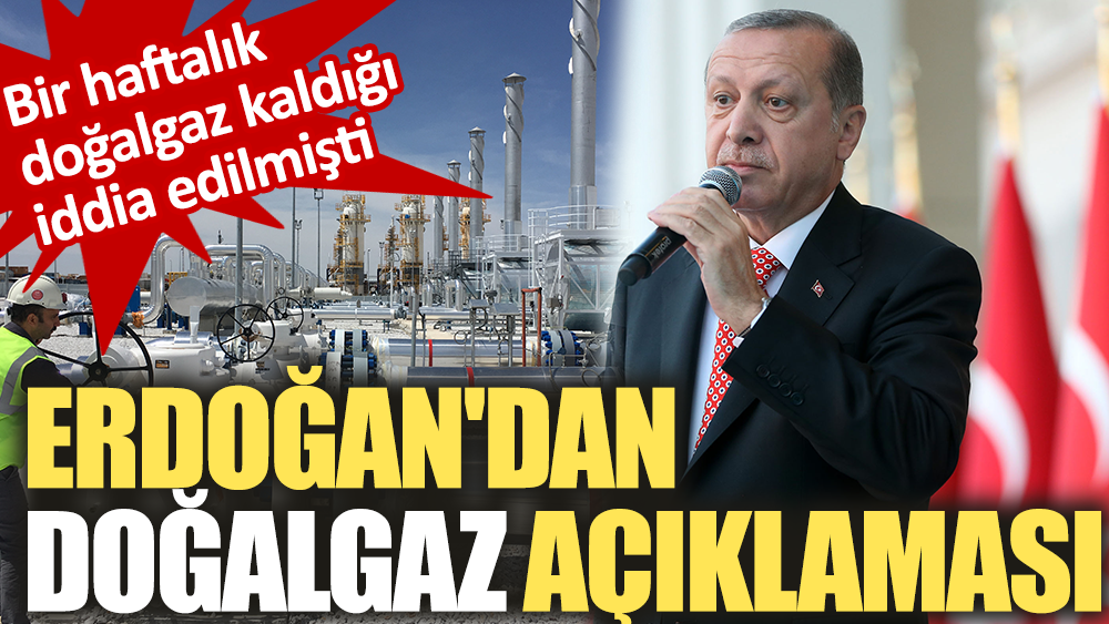Erdoğan'dan Doğalgaz açıklaması