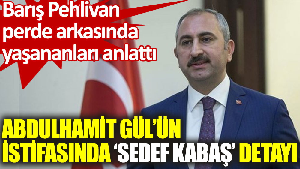 Barış Pehlivan: Adalet Bakanı Abdulhamit Gül, Sedef Kabaş'ın tutuklanmasını istemedi; 1 hafta önce istifa etti