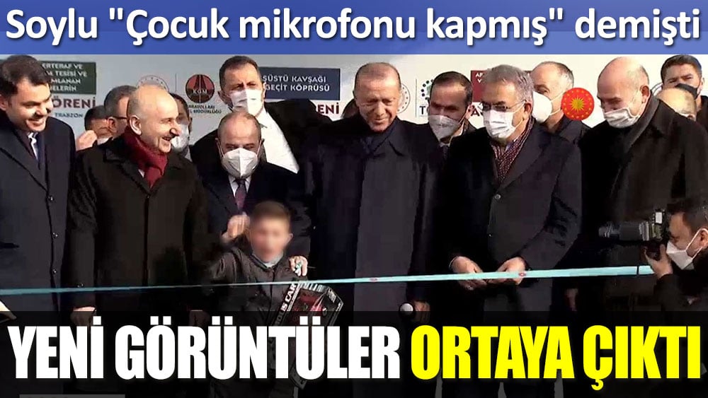 Süleyman Soylu ''çocuk mikrofonu kapmış'' demişti! Yeni görüntüler ortaya çıktı