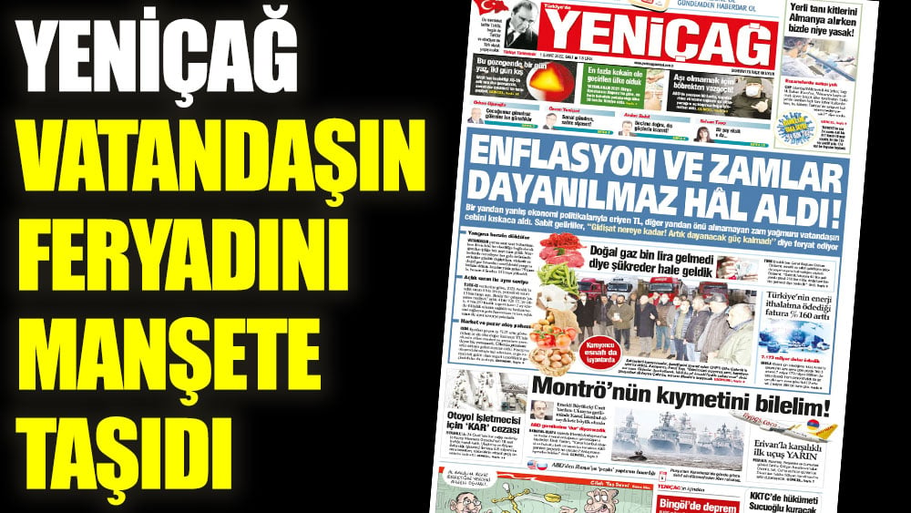 Yeniçağ vatandaşın feryadını manşete taşıdı