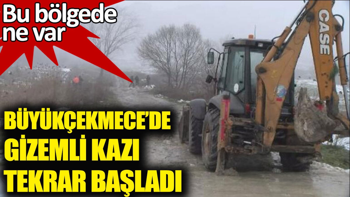 Büyükçekmece'de gizemli kazı tekrar başladı