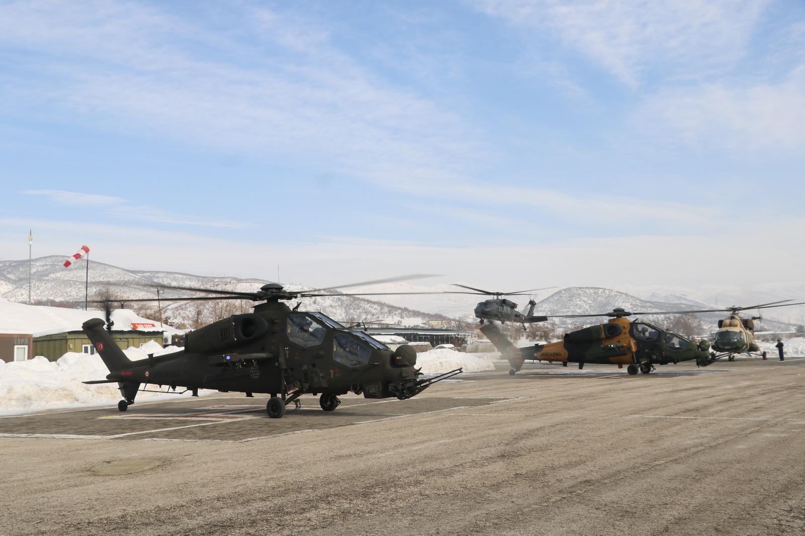 Tunceli'de terörle mücadeleye 2 Atak helikopter dahil edildi