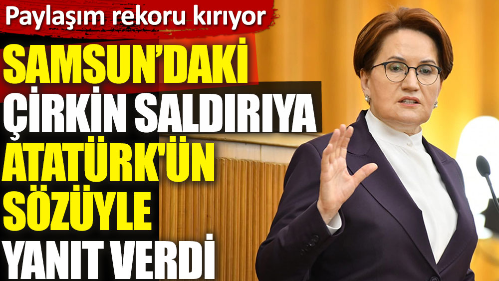 Meral Akşener Samsun'daki saldırıya Atatürk'ün sözüyle yanıt verdi