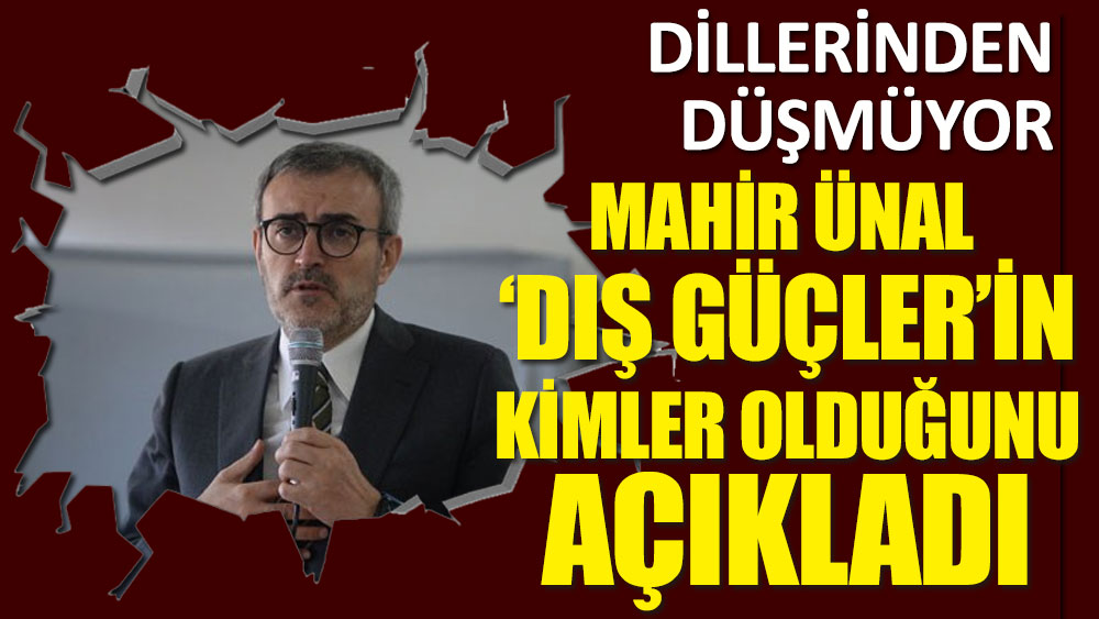 AKP’li Mahir Ünal 'dış güçler'in kimler olduğunu açıkladı