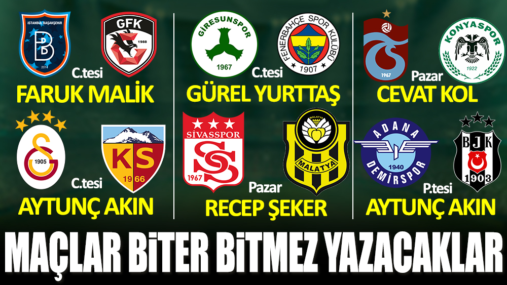 Süper Lig'de 25.haftanın nabzı Yeniçağ'da atacak! Yazarlarımız maçları sizin için analiz edecek