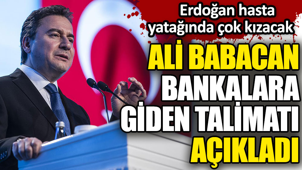 Ali Babacan bankalara giden talimatı açıkladı