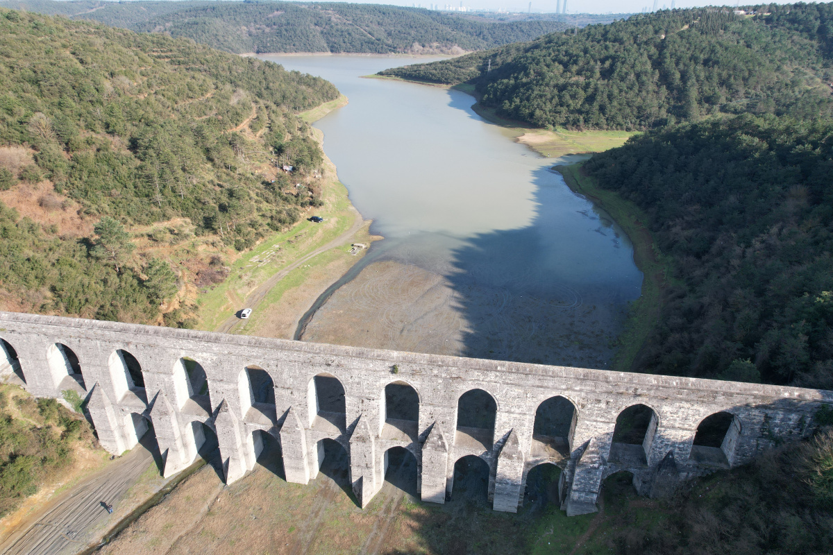 Alibeyköy Barajı'nda su kahverengiye döndü
