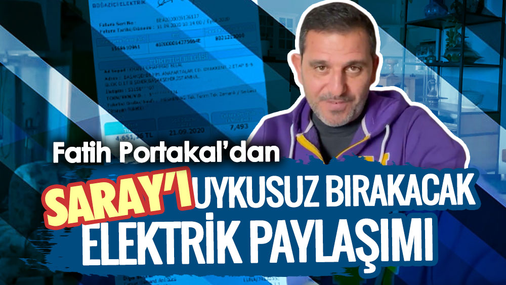 Fatih Portakal’dan Saray’ı uykusuz bırakacak elektrik paylaşımı