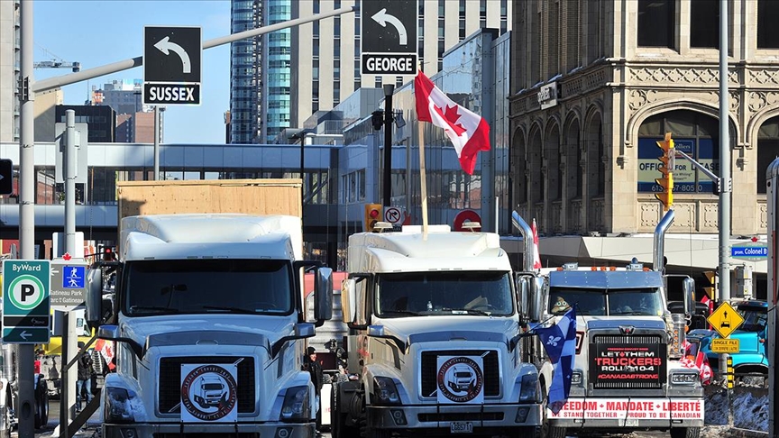 Kanada Ottawa'da aşı karşıtı kamyon sürücülerine mahkemeden karar çıktı