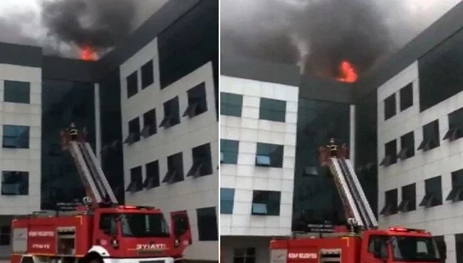 Giresun Üniversitesi çatısında yangın
