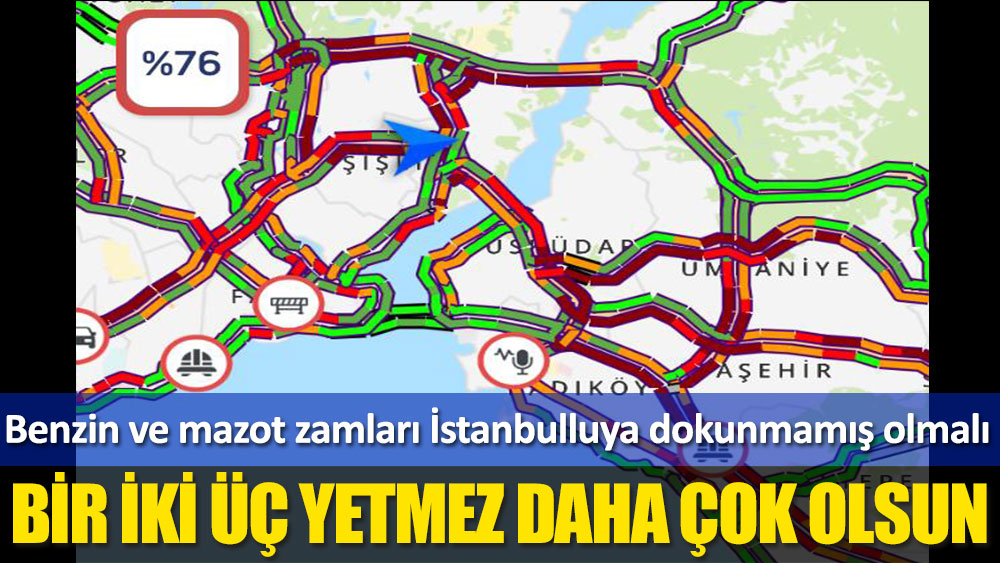 İstanbul'da trafik yoğunluğu! Benzin ve mazot zamları İstanbulluya dokunmamış olmalı