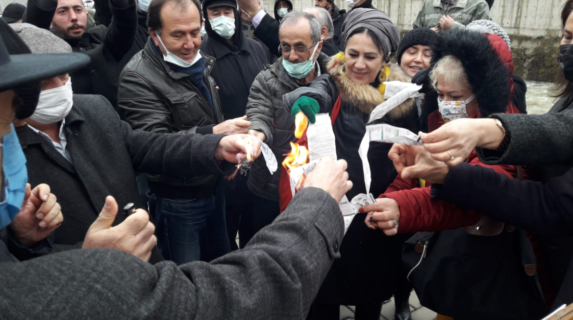 Giresun'un Dereli ilçesinde son zamlara protestolu tepki