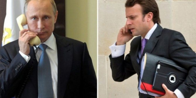 Putin ile Macron telefonda görüştü
