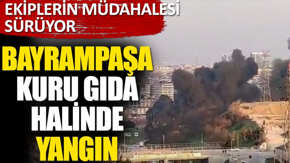 İstanbul'da Kuru Gıda Hali'nde yangın! Ekiplerin müdahalesi sürüyor