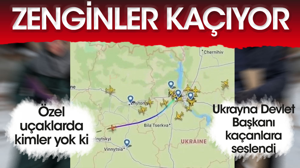 Ukrayna'da zenginler kaçıyor! Uçakların biri kalkıp biri iniyor