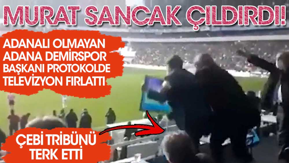 Adanalı olmayan Adana Demirspor Başkanı Murat Sancak'ın çılgına döndüğü anlar. Beşiktaş maçında protokol tribününde olay görüntüler ortaya çıktı
