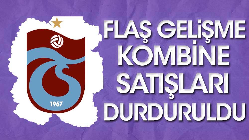 Trabzonspor'dan çarpıcı karar! Kombine şatışları durduruldu
