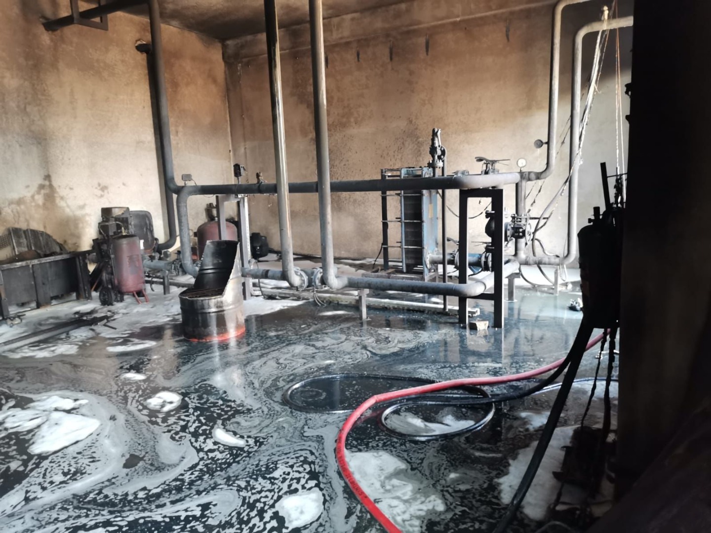 Amasya'da biyogaz tesisinde yangın paniği